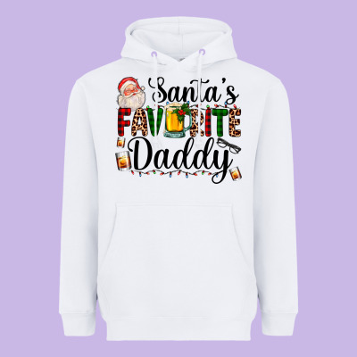 Santa's Favorite Daddy Heavyweight Hoodie Designed By Adodesignshop
