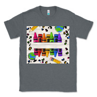 Charcoal Heather Personalized Crayons Classic Tee - texasbilliewilder