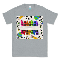 Heather Grey Personalized Crayons Classic Tee - texasbilliewilder
