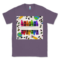 Lavender Personalized Crayons Classic Tee - texasbilliewilder