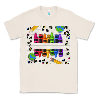 Natural Personalized Crayons Classic Tee - texasbilliewilder