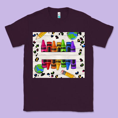 Personalized Crayons Classic Tee Designed By Texasbilliewilder