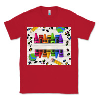 Red Personalized Crayons Classic Tee - texasbilliewilder