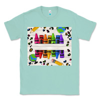 Seafoam Personalized Crayons Classic Tee - texasbilliewilder