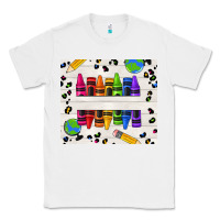 White Personalized Crayons Classic Tee - texasbilliewilder