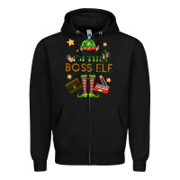 Black im the boss elf Zipper Hoodie - FaDigitalArtStudio