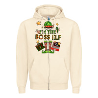 Sandshell im the boss elf Zipper Hoodie - FaDigitalArtStudio