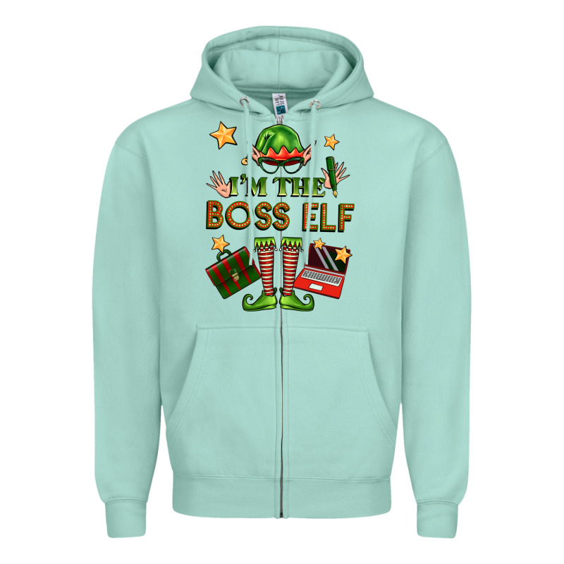 Im The Boss Elf Zipper Hoodie by FaDigitalArtStudio | Teevron