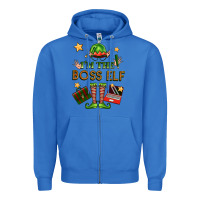 True Royal im the boss elf Zipper Hoodie - FaDigitalArtStudio