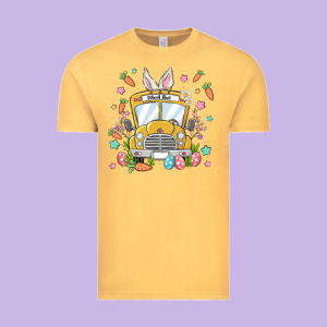 Easter School Bus Vintage Tee Designed By Maliassmallbusiness