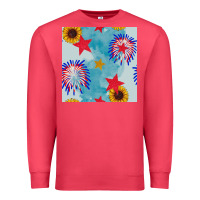 Cardinal patriotic fireworks and sunflower Premium Sweatshirt - BundleAndBundleShop