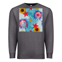 Charcoal Heather patriotic fireworks and sunflower Premium Sweatshirt - BundleAndBundleShop