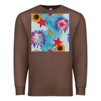 Chestnut patriotic fireworks and sunflower Premium Sweatshirt - BundleAndBundleShop