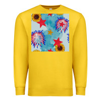 Lemon patriotic fireworks and sunflower Premium Sweatshirt - BundleAndBundleShop