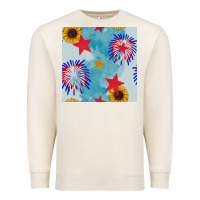 Sandshell patriotic fireworks and sunflower Premium Sweatshirt - BundleAndBundleShop