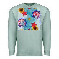 Seafoam patriotic fireworks and sunflower Premium Sweatshirt - BundleAndBundleShop