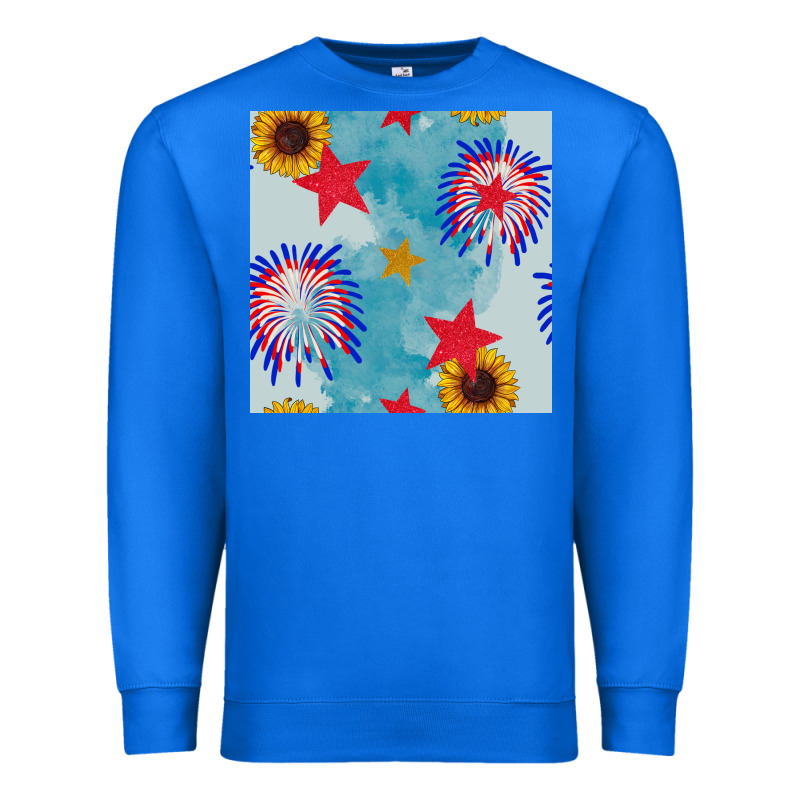 Patriotic Fireworks And Sunflower Premium Sweatshirt by BundleAndBundleShop | Teevron