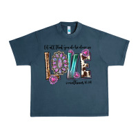 Midnight Navy western let all that you do be done in love with g Urban Heavy Tee - texasbilliewilder