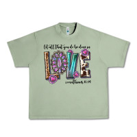 Oil Green western let all that you do be done in love with g Urban Heavy Tee - texasbilliewilder