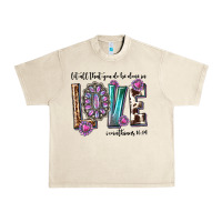Sandshell western let all that you do be done in love with g Urban Heavy Tee - texasbilliewilder