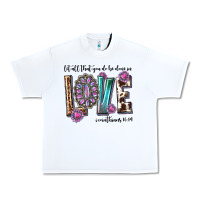 White western let all that you do be done in love with g Urban Heavy Tee - texasbilliewilder