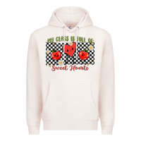 Pale Pink my class full of sweet hearts Premium Hoodie - MaliasSmallBusiness