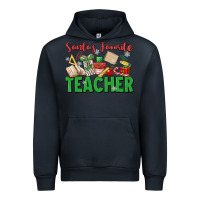Navy santa's favorite teacher Urban Hoodie - MaliasSmallBusiness