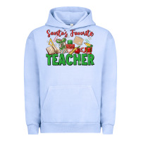 Pigment Grape Ice santa's favorite teacher Urban Hoodie - MaliasSmallBusiness