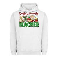 Pigment Lunar Rock santa's favorite teacher Urban Hoodie - MaliasSmallBusiness