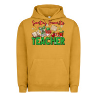 Pigment Peanut Butter santa's favorite teacher Urban Hoodie - MaliasSmallBusiness