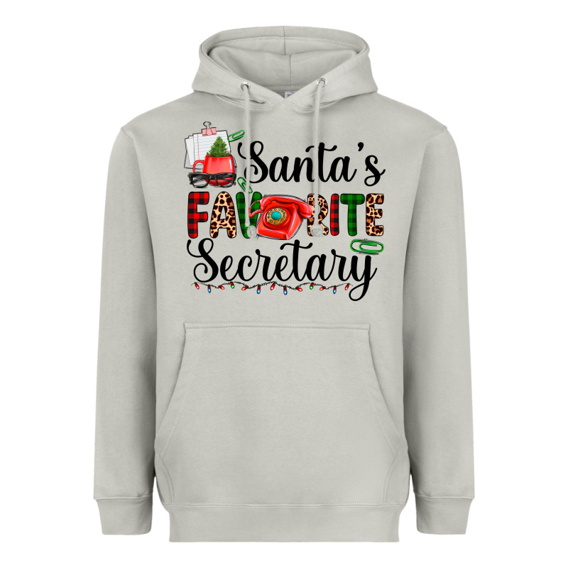 Santa's Favorite Secretary Heavyweight Hoodie by AdoDesignShop | Teevron