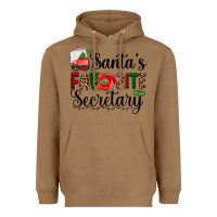 Toasted Coconut santa's favorite secretary Heavyweight Hoodie - AdoDesignShop