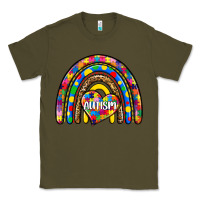 Army Green autism rainbow Classic Tee - Zillion Design Studio