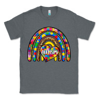 Charcoal Heather autism rainbow Classic Tee - Zillion Design Studio