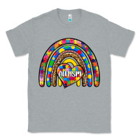Heather Grey autism rainbow Classic Tee - Zillion Design Studio