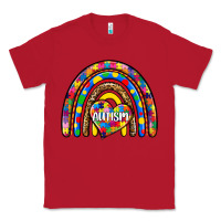 Red autism rainbow Classic Tee - Zillion Design Studio