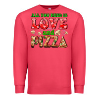 Cardinal all you need is love and pizza Premium Sweatshirt - AdoDesignShop