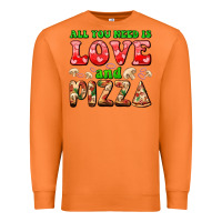 Carrot all you need is love and pizza Premium Sweatshirt - AdoDesignShop