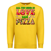 Lemon all you need is love and pizza Premium Sweatshirt - AdoDesignShop