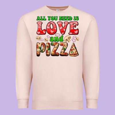 All You Need Is Love And Pizza Premium Sweatshirt Designed By Adodesignshop