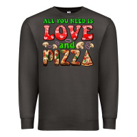 Smoke all you need is love and pizza Premium Sweatshirt - AdoDesignShop