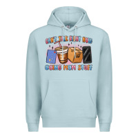 Blue Mist can't talk right now doing mom stuff Premium Hoodie - MaliasSmallBusiness