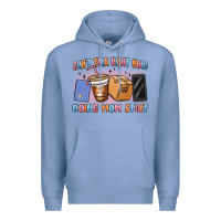 Colony Blue can't talk right now doing mom stuff Premium Hoodie - MaliasSmallBusiness