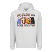 Dove Grey can't talk right now doing mom stuff Premium Hoodie - MaliasSmallBusiness