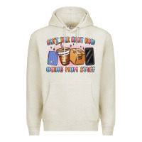 Oatmeal Heather can't talk right now doing mom stuff Premium Hoodie - MaliasSmallBusiness