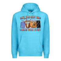 Ocean Blue can't talk right now doing mom stuff Premium Hoodie - MaliasSmallBusiness