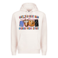Pale Pink can't talk right now doing mom stuff Premium Hoodie - MaliasSmallBusiness