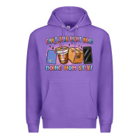 Purple can't talk right now doing mom stuff Premium Hoodie - MaliasSmallBusiness
