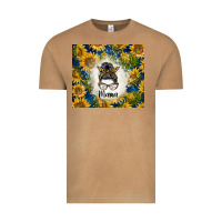 Vintage Camel sunflowers messy bun mama Vintage Tee - BarkalooDesign