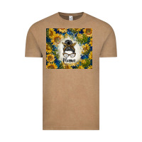 Vintage Coffee sunflowers messy bun mama Vintage Tee - BarkalooDesign